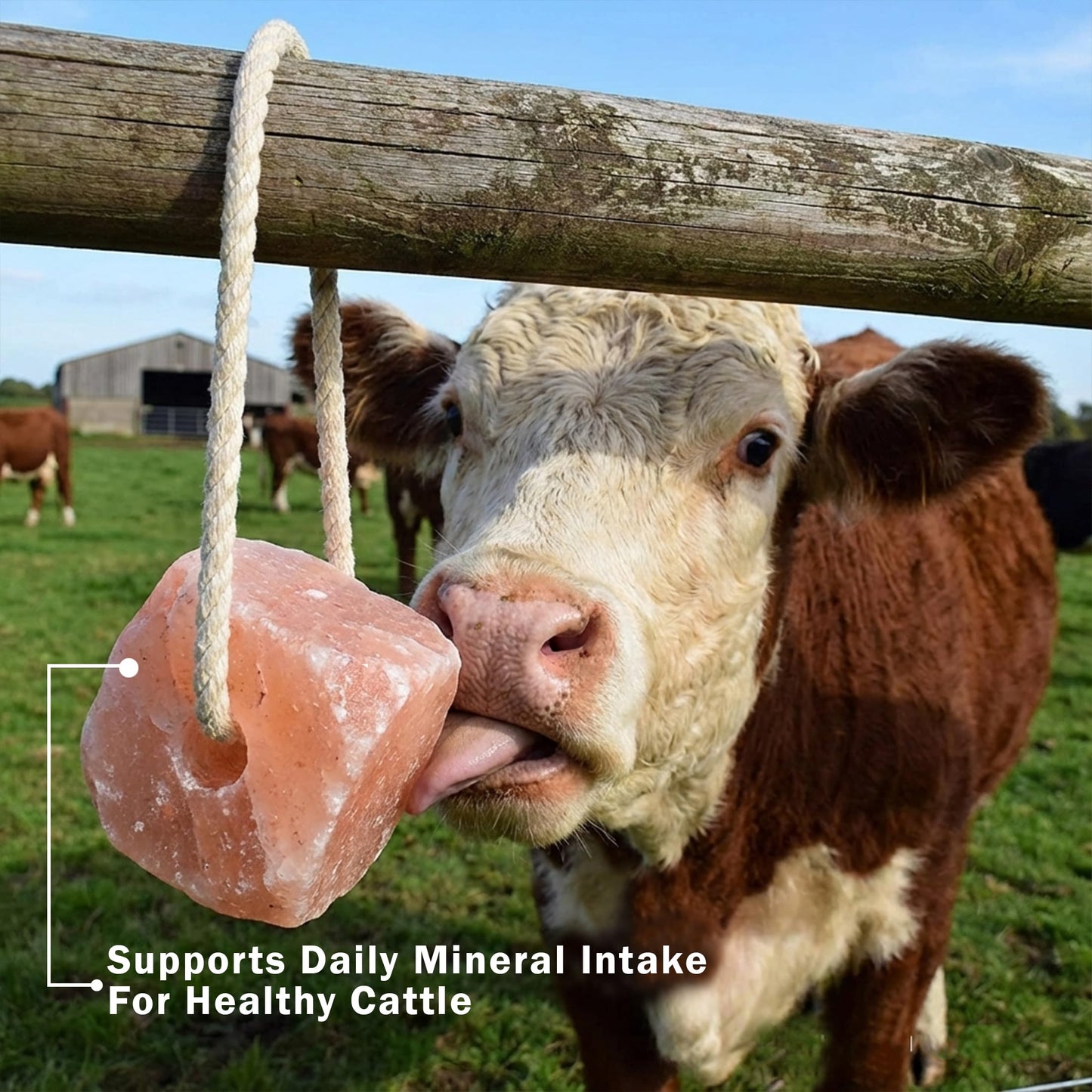 The Original Salt Company 100% Organic Himalayan Salt Lick Provides Essential Minerals for Your Horse/Livestock. This 4.4 lbs Natural Pink Salt Block on a Rope Supports Hydration/Digestion/Wellness.