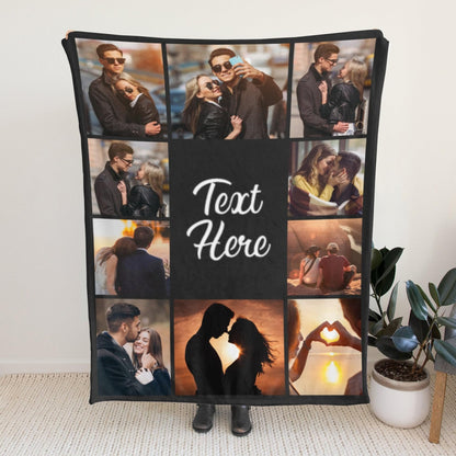 Custom Blanket with Picture Customized Thow Blankets Personalized Blanket Customizable Blanket Photo Blankets Customize Valentines Day Gifts for Her Him Girlfriend Boyfriend Wife Husband Mom Couple