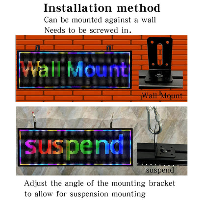 JINBLIZZARD 39"×14" Programmable Led Sign - Scrolling for Business Ads [Indoor/Outdoor] - Digital Message Board with WiFi Control
