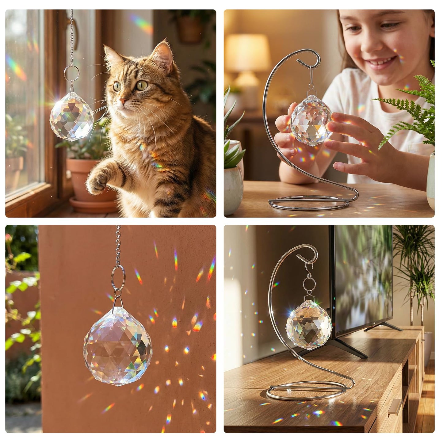 Sympathy Gifts for Loss of Loved One,Tabletop Hanging Crystal Suncatcher