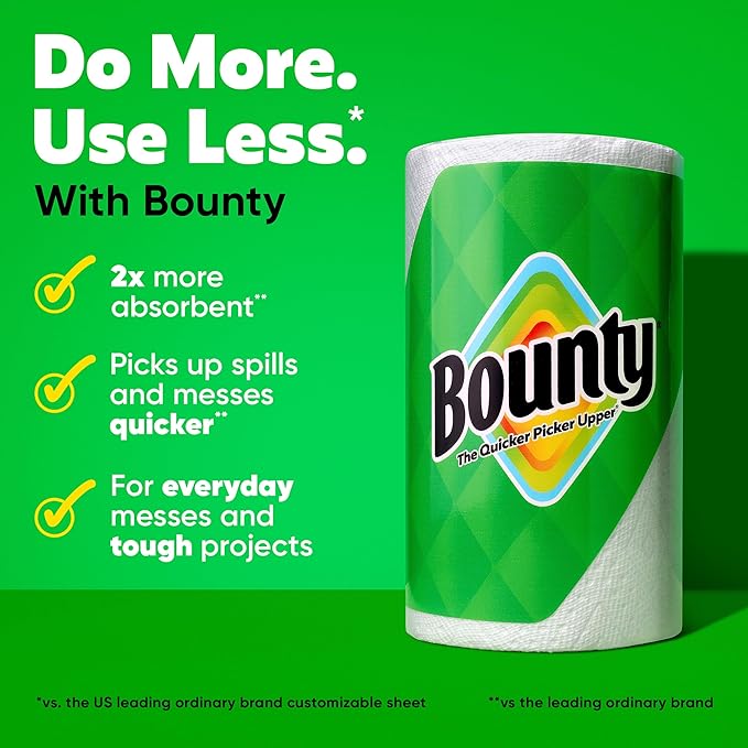 Bounty Select-A-Size Paper Towels, 2 Triple Rolls = 6 Regular Rolls