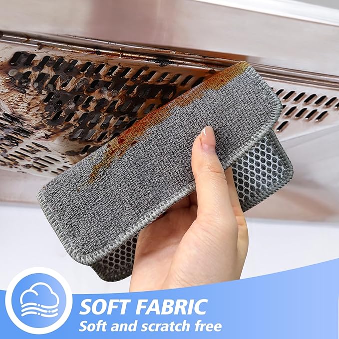 KinHwa Kitchen Washcloths for Dishes Absorbent Microfiber Dish Cloths Quick Dry