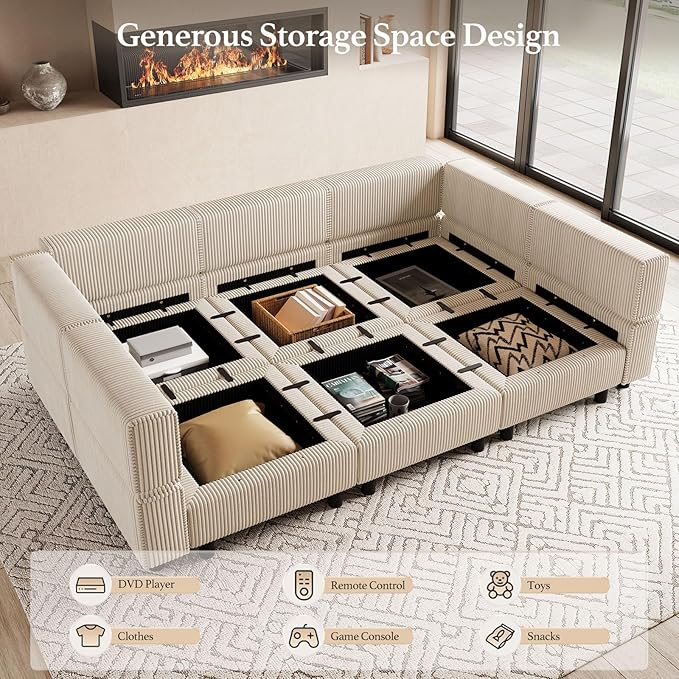 Belffin 88.6" Modular Sectional Sofa