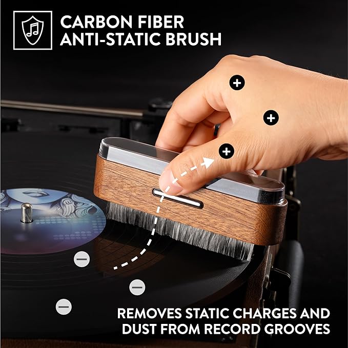 Big Fudge Vinyl 2-in-1 Wooden Record Cleaning Brush