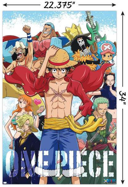 One Piece - Crew Wall Poster, 34L" x 22.4W", Unframed Version
