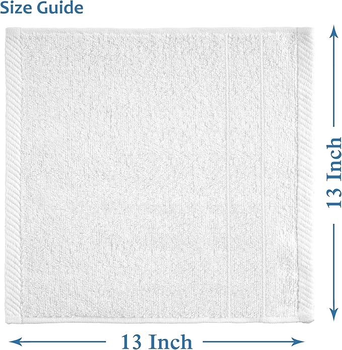 Casa Platino White Washcloths 12 Pack