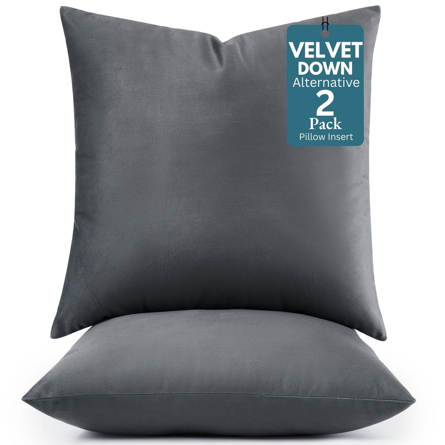 LANE LINEN Throw Pillow Insert - Pack of 2 16x16 Pillow Inserts for Decorative Pillow Covers, Throw Pillows Insert for Couch - White