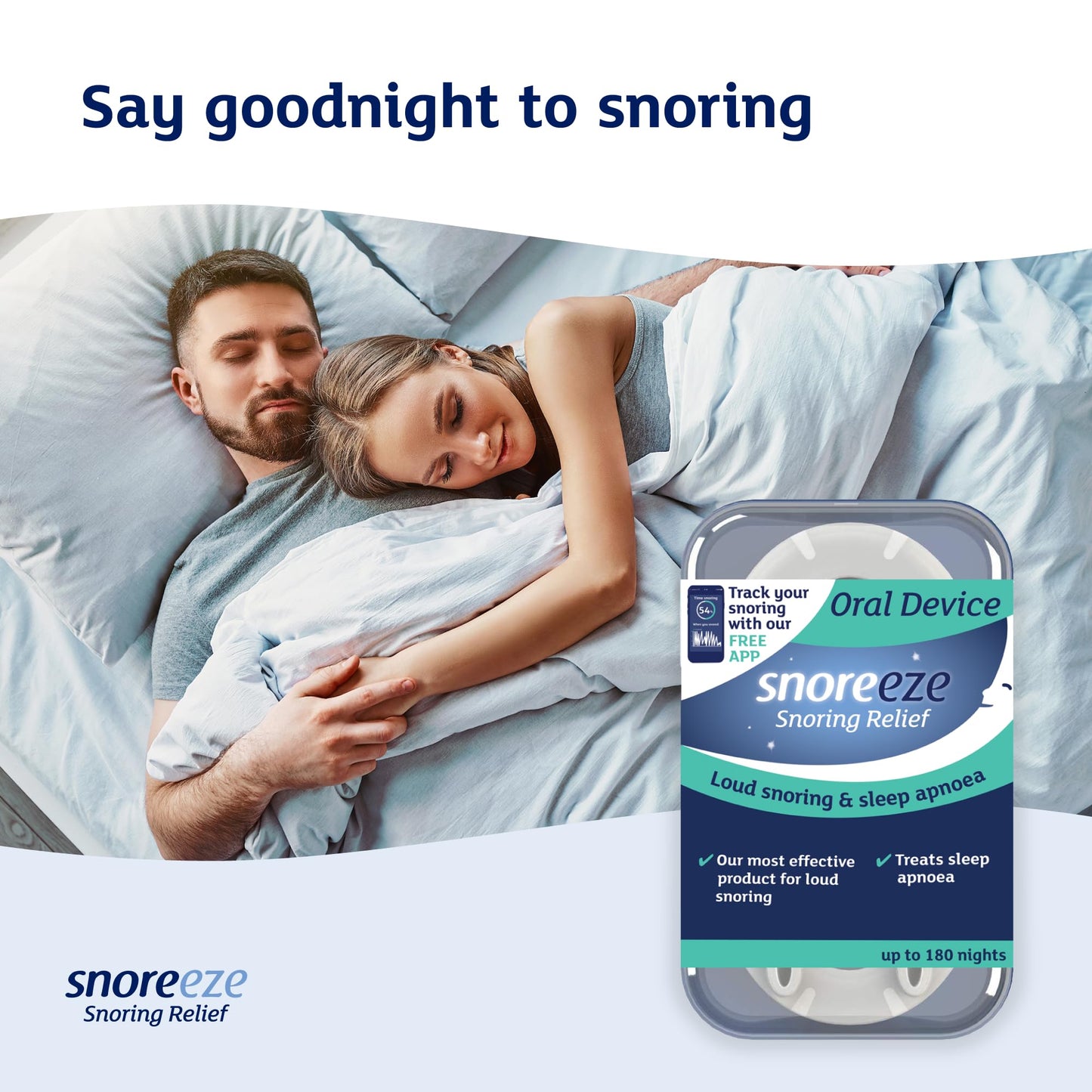 Snoreeze Anti Snoring Oral Device - Adjustable mouthguard, Snore Stopper Mouthpiece, Sleep aid to Reduce snoring & Sleep Apnoea for Men & Women