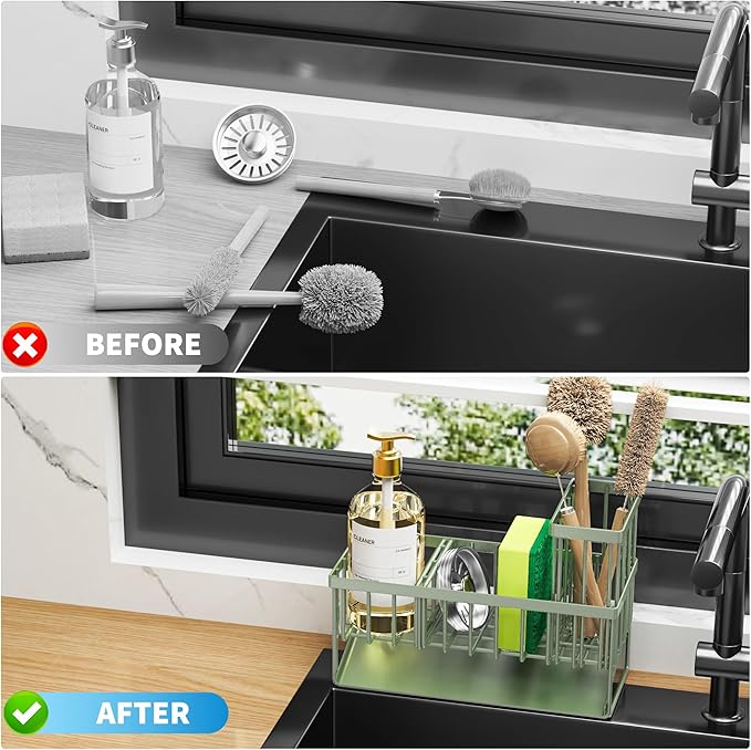 Cisily Kitchen Sink Caddy, Sponge Holder