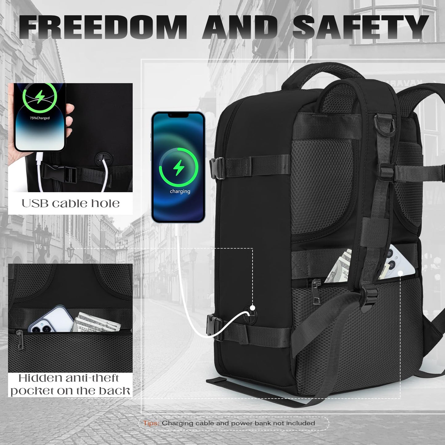 Xkdoai Cabin Bags 40x20x25 for Ryanair, Small Underseat Carry On Travel Backpack Casual Hand Luggage Flight Loptop Bags for Women Men Cabin Size Rucksack