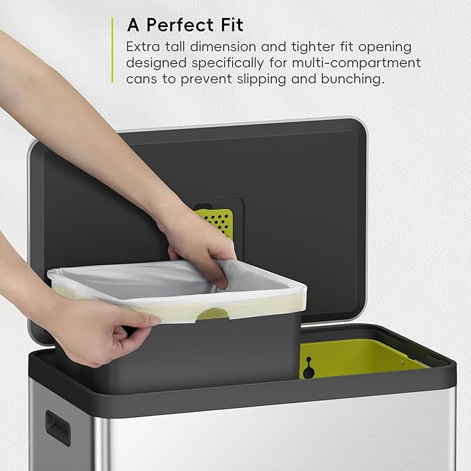 EKO Easy-Dispense Roll 80 Count Extra-Strong Drawstring Tall Kitchen Trash Bag