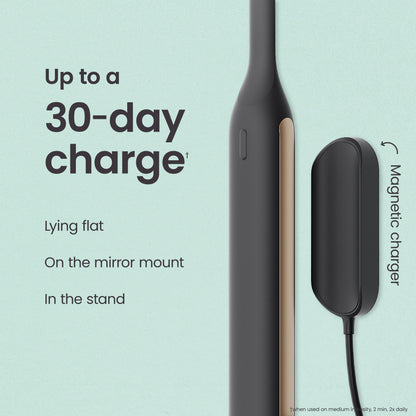 Quip Ultra Next Generation Smart Toothbrush - Timed Electric Toothbrush with Case - Replaceable Brush Head, Soft Bristles, Silicone Handle, 30-Day Battery Life - Travel Toothbrush - Dusk
