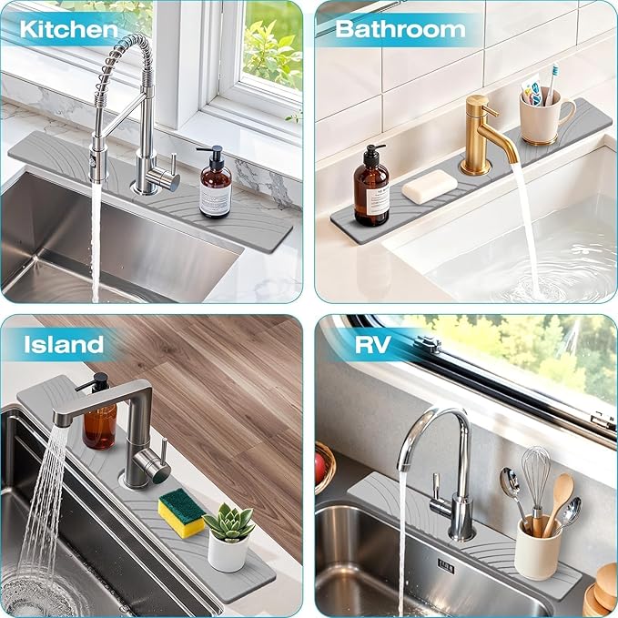 Stone Faucet Mat for Kitchen Sink