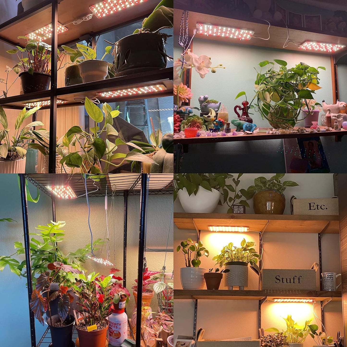 APLANT Grow Light,20W Ultra-Thin LED Grow Lights for Indoor Plants Full Spectrum, 6/10/12H Timer Plant Light, 132 LEDs Under Cabinet Plant Growing Lamp Strip for Seedlings, Veg, Flower 2-Pack
