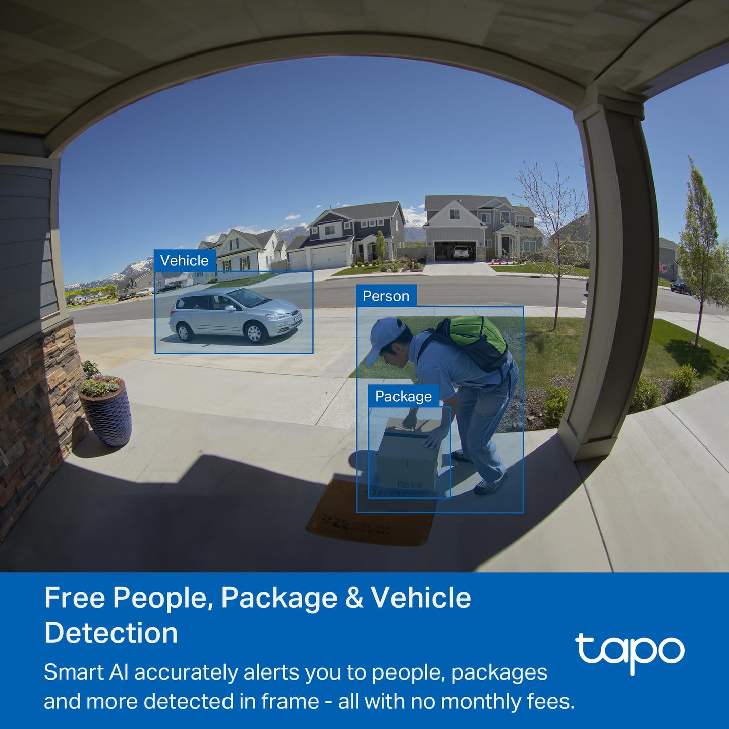 Tapo by TP-Link Smart Video Doorbell Camera Wireless with Chime, 2K with Full Color Night Vision & Spotlights, No Monthly Fee, Ring Call, 160° Ultra-Wide View, Free AI Detection, Local Storage,D210