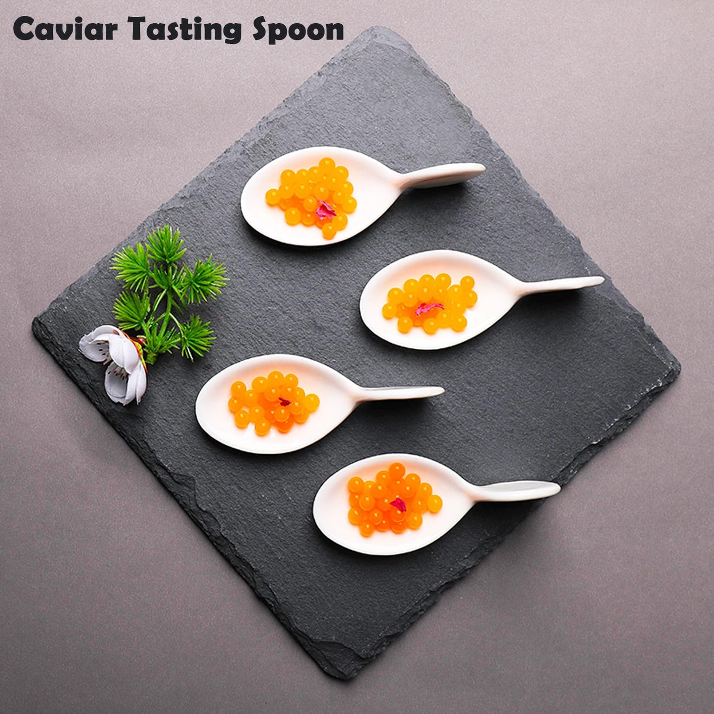10Pcs Porcelain Tasting Spoons,Fish Shaped Caviar Sample Spoons for Tasting 3.9 x 1.6 x 1.2 inches Fish Shape Appetizer Plates,Dishwasher Safety,for Restaurant,Birthday Wedding Party,Cakes,Dessert