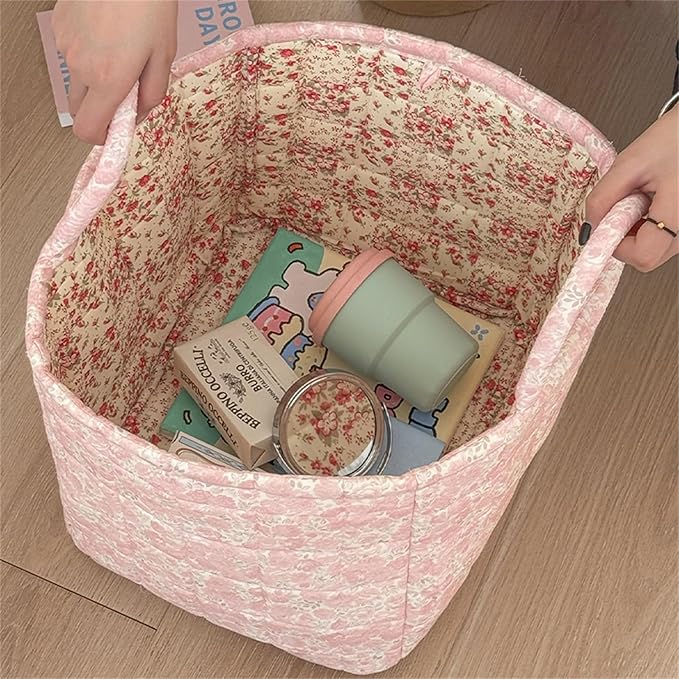 Quilted Fabric Storage Basket