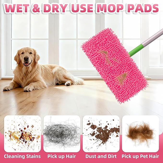 8 Pack Reusable Mop Pads Compatible