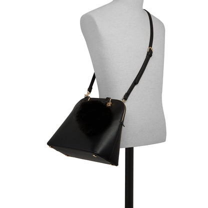 Aldo Women's ALDO Women s Galilini Dome Satchel Handbag, Black, One Size UK