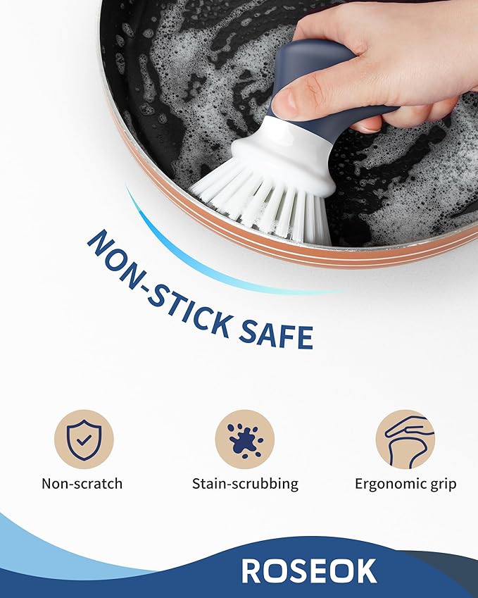 Dish Scrub Brush, Self-Standing Palm Brush