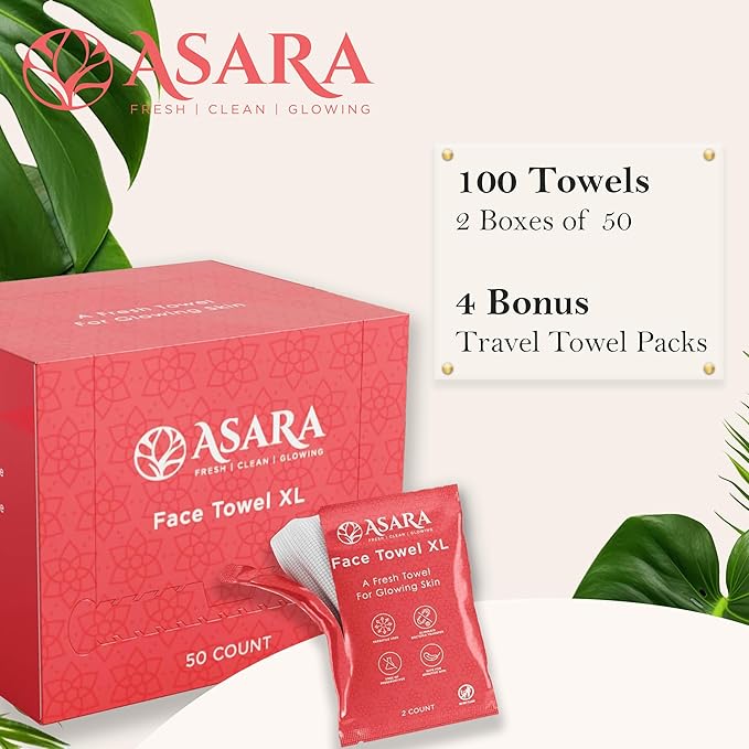 Clean Face Towels Disposable XL Facial Wipes | Add Water As a Makeup Remover |