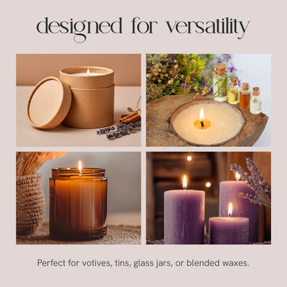 EAP Innovations CD-6 Candle Making Wicks, Ideal for Vegetable-Based Waxes, Flat Braided, Coreless Wicks for Candle Making & Consistent Flame, 6" Length, Pack of 100