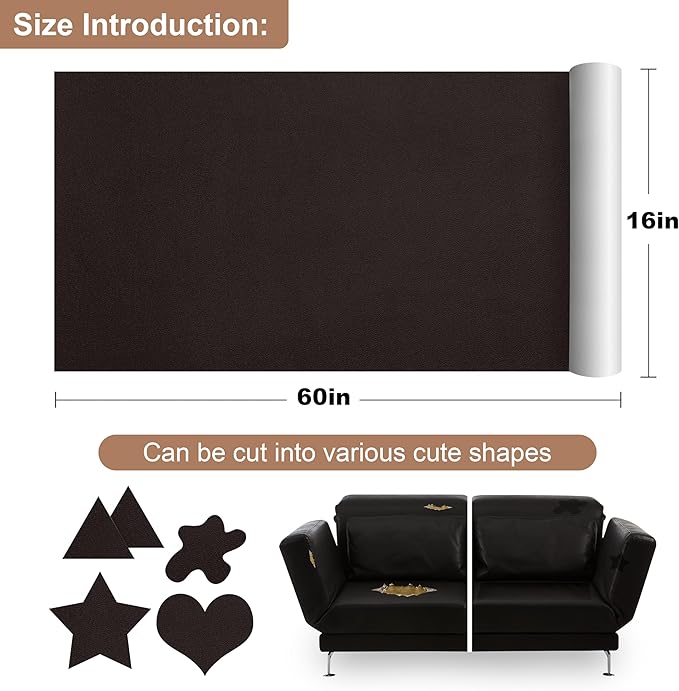 ONine Leather Repair Patch, Self-Adhesive Couch Patch