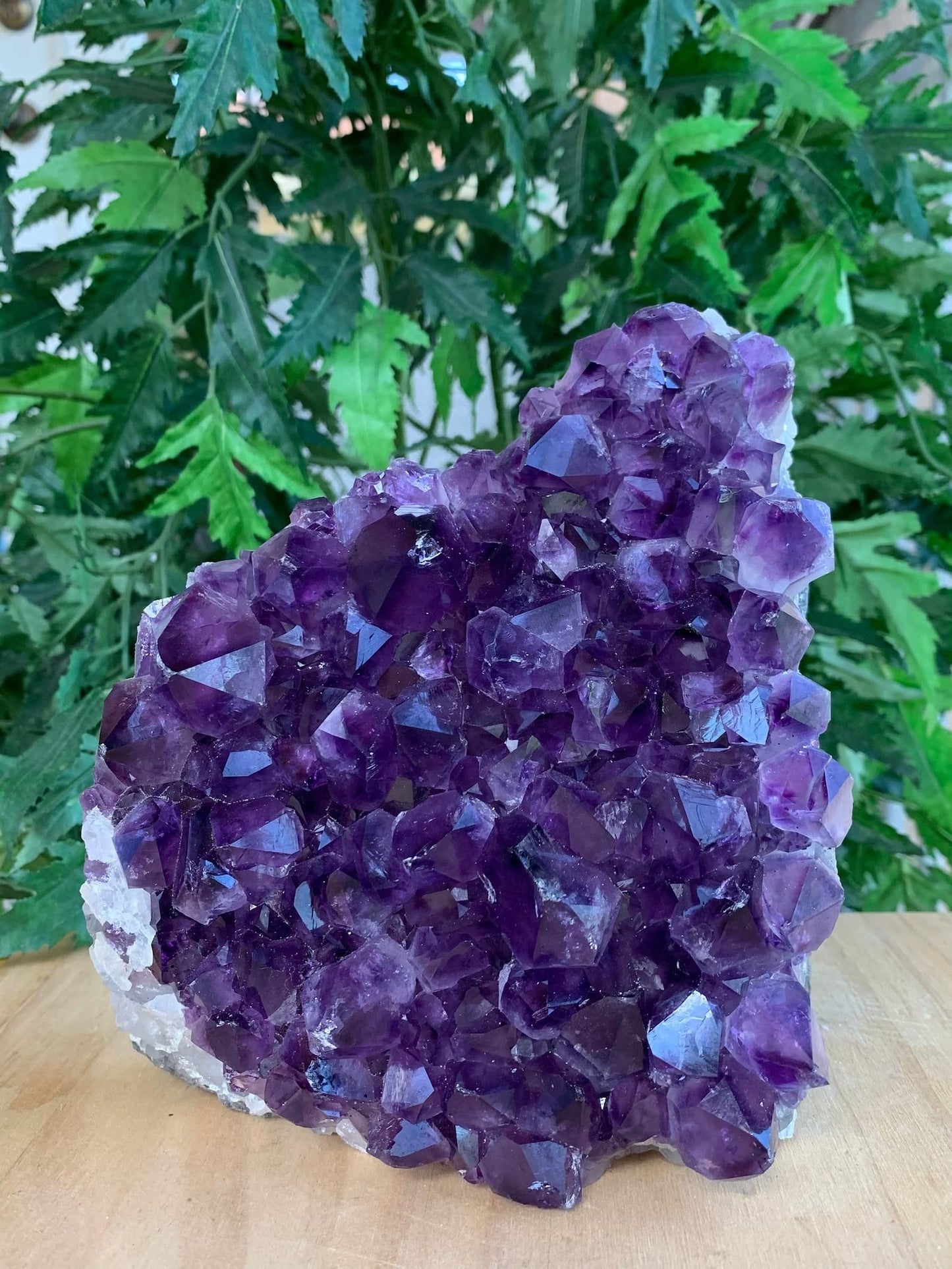 GAF TREASURES Uruguayan Deep Purple Amethyst Cluster, Amethyst Geode, Raw Amethyst, Amethyst Cathedral, Amethyst Druze, Amethyst Crystal (0.3-0.5 lb)