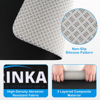 Non-Slip Workout Mat for Under Desk Elliptical Machine, Mats for Exercise Equipment, Suitable for Electric Seated Foot Pedal Exerciser, Enhanced Stability & Floor Protection
