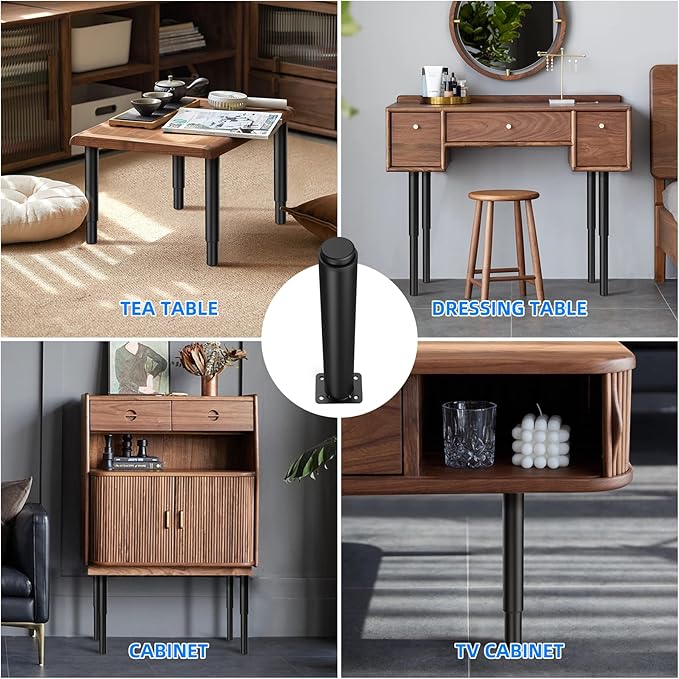 4 PCS Adjustable Furniture Legs, Heavy Duty Sofa Cabinet Legs, Legs