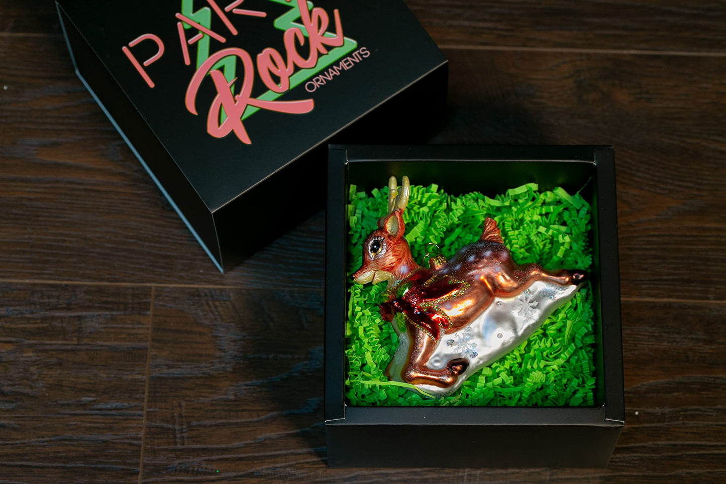 Party Rock | Reindeer Glass Ornament | X-Mas Collection