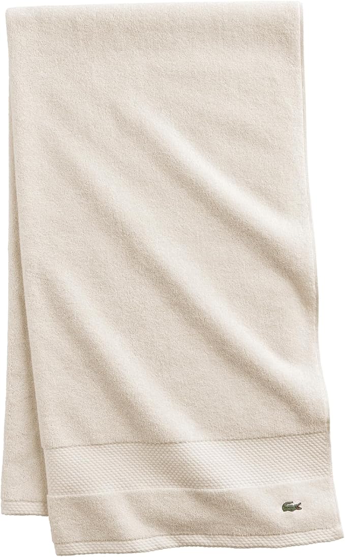 Lacoste Heritage 100% Supima Cotton Bath Towel, Premium Super Soft Bath Towel
