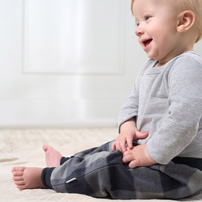 Gerber Baby Boy's 4-Pack Microfleece Pants, Navy Gingham
