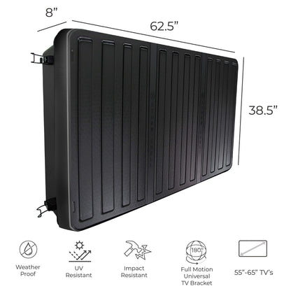 Storm Shell SS-65 Outdoor TV Enclosure, 56-65 inch, Black