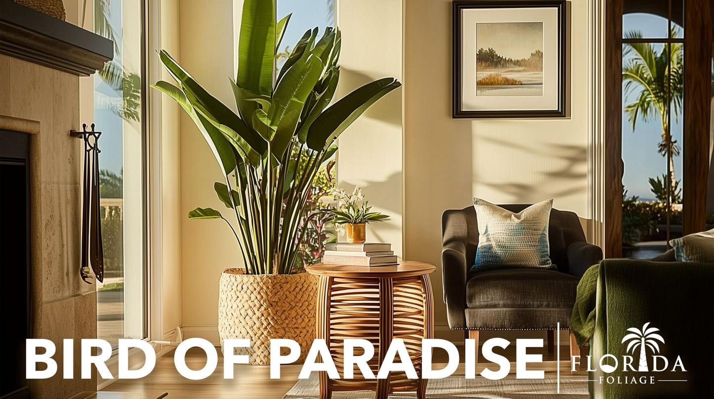 Bird of Paradise - Orange | Large Trade Gallon Size Plant | Strelitzia Reginae | Tropical House Decor, Indoor Foliage, Exotic Houseplant, Easy Care, Fast Growing, Flowering Accent, Unique Leaves