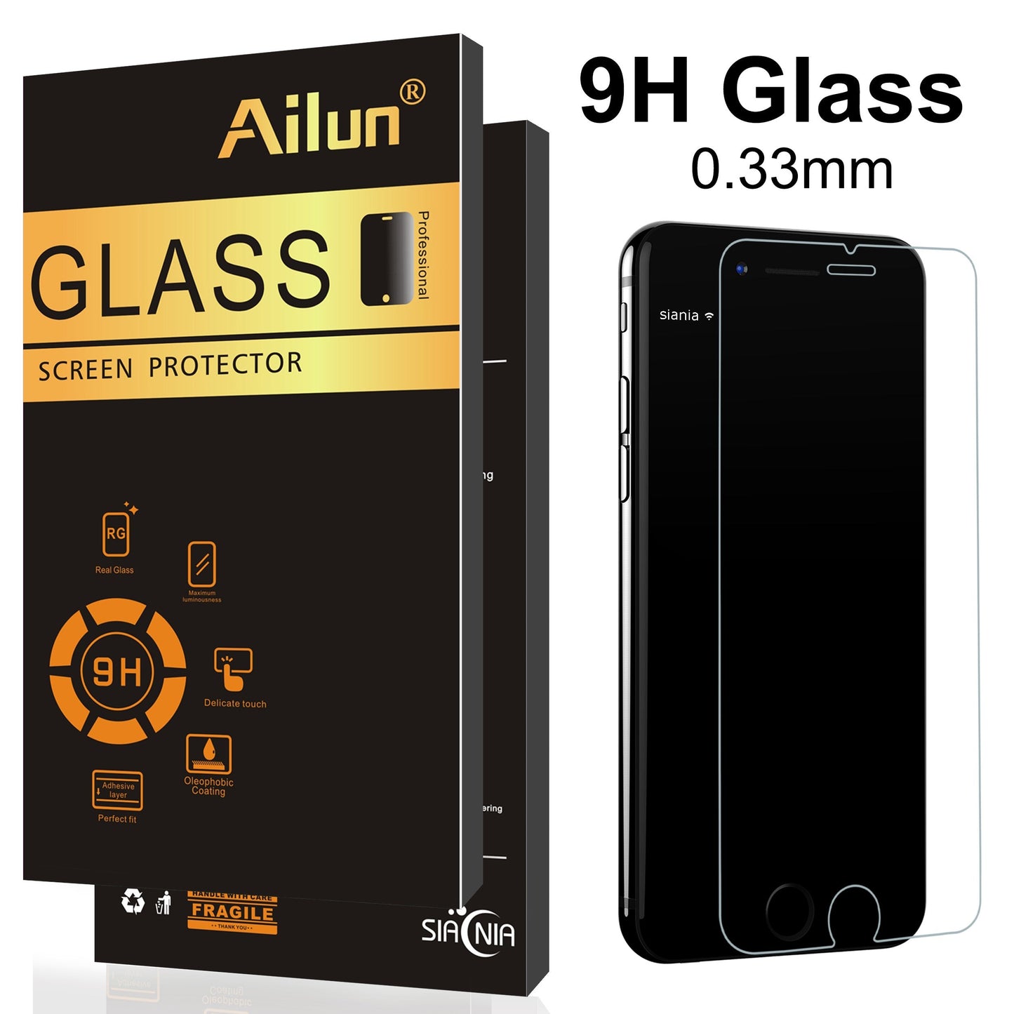Ailun Screen Protector for iPhone 16 / iPhone 15 / iPhone 15 Pro [6.1 Inch] Display 3 Pack Tempered Glass, Dynamic Island Compatible, Case Friendly [Not for iPhone 16 Pro 6.3 Inch].