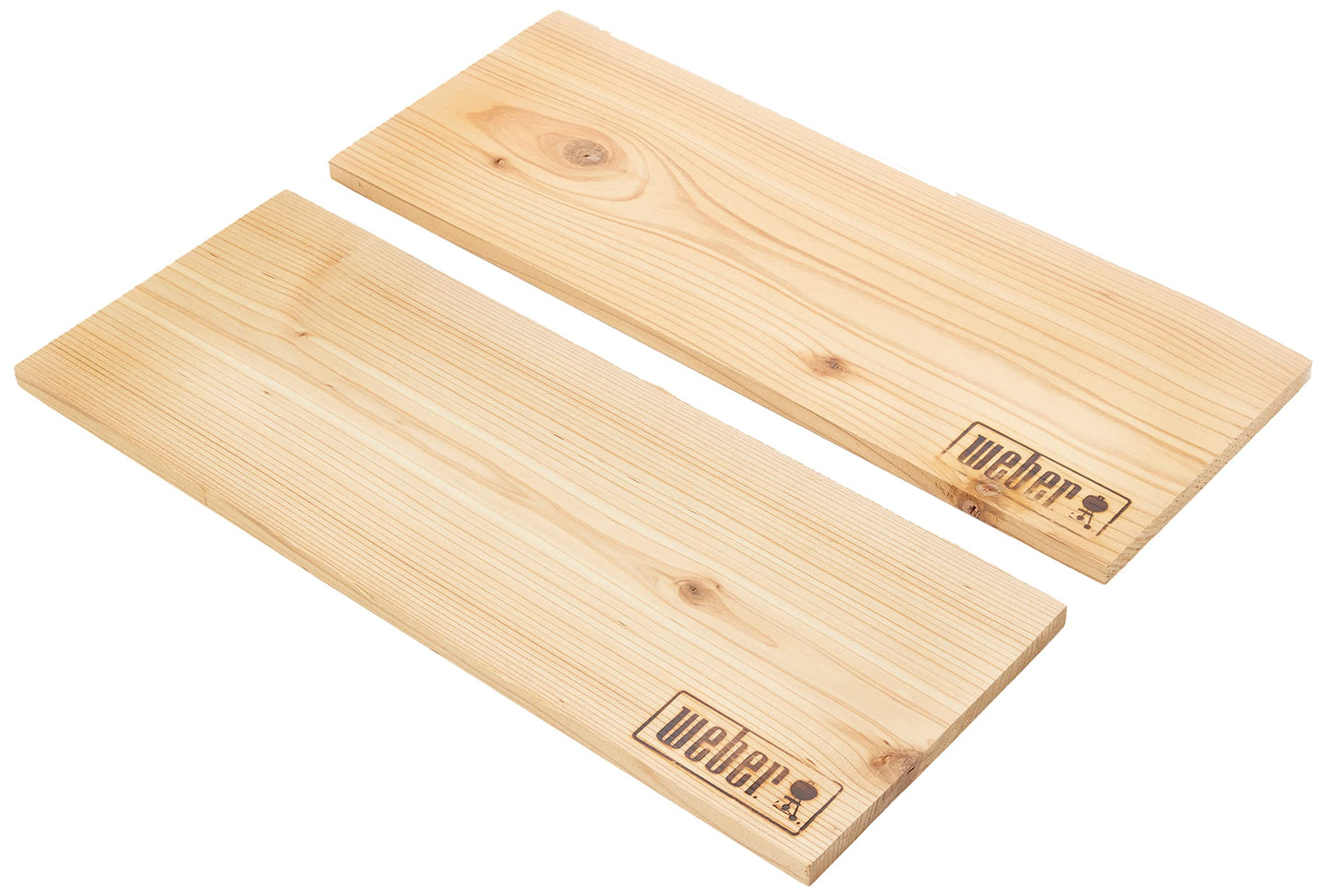 Weber Cedar Wood Smoking Planks - Large (40 x 15cm), 2-Pack, Sweet, mild Aroma, Ideal for Cheese, Vegetables, Fish, and Poultry, Made from Natural Wood Species (17831)