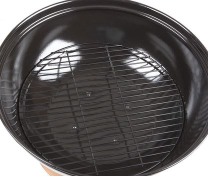 Fire Pit Degano Round Wood Burning Lightweight Portable Outdoor Firepit Backyard Fireplace Also Included Wood & Cooking Grate - Black Copper - 26"