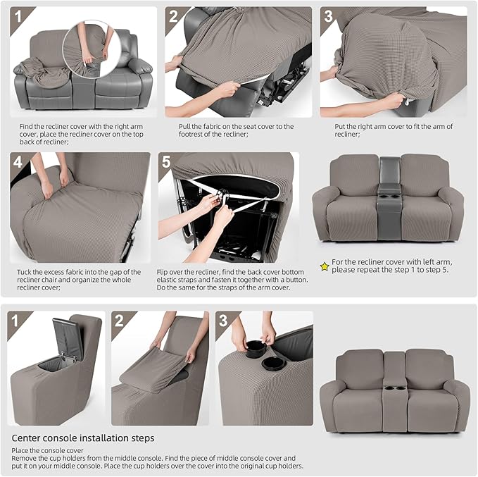 TAOCOCO Loveseat Recliner Cover