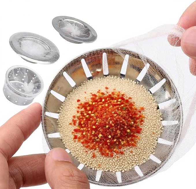 200 PCS Kitchen Disposable Mesh Sink Strainer Bags, Anti-Clogging Drain Filters
