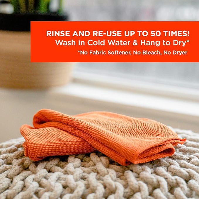WHOOSH! Microfiber Cleaning Cloth, 3 Pack, Glasses and Screen Cleaning Cloth