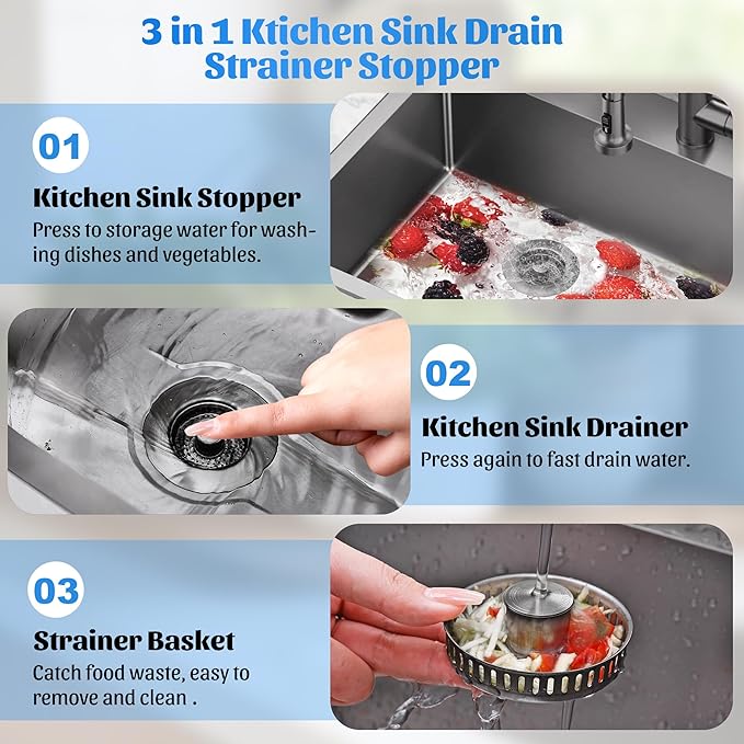NinjaTiger Kitchen Sink Drain Strainer