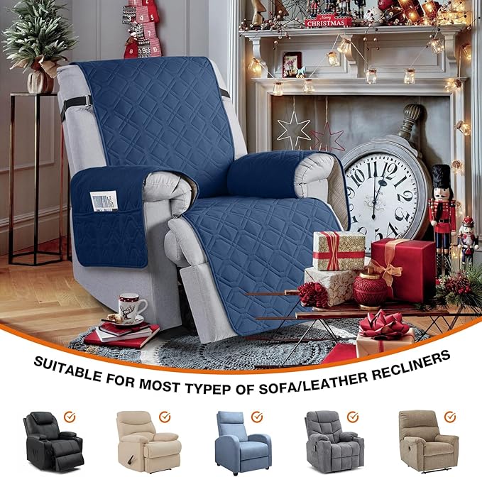 VANSOFY 100% Waterproof Recliner Chair Covers, Recliner Cover Non-Slip Dog