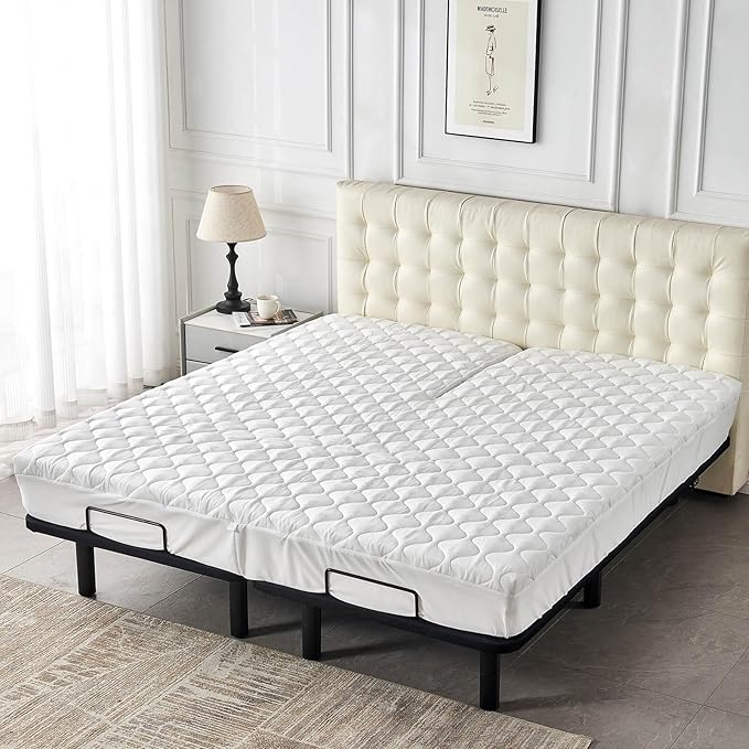 Quilted Waterproof Split Top California King Mattress Protector Pad