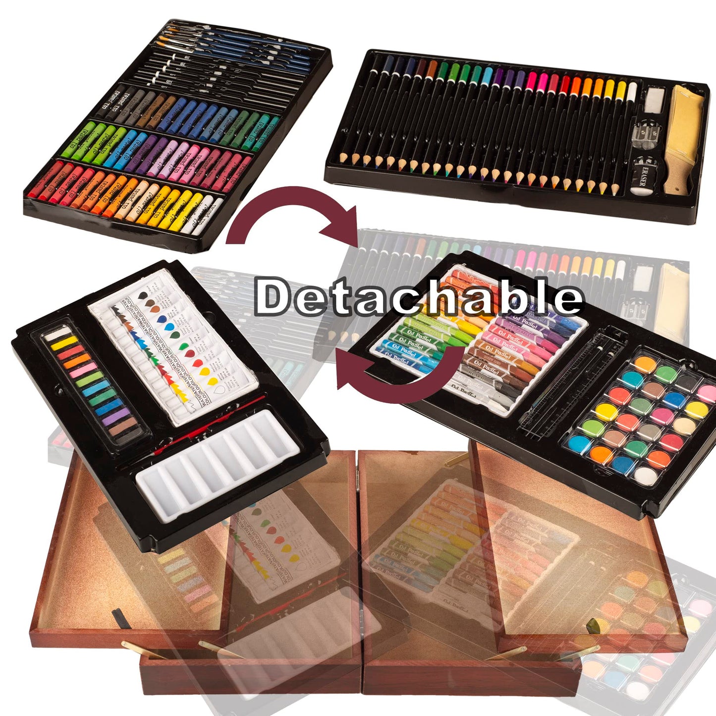 KINSPORY 168 PCS Art Set for Kids, Deluxe Coloring Drawing Art Supplies Case Gift for Teens Boys Girls 4 5 6 7 8 9 10 11 12