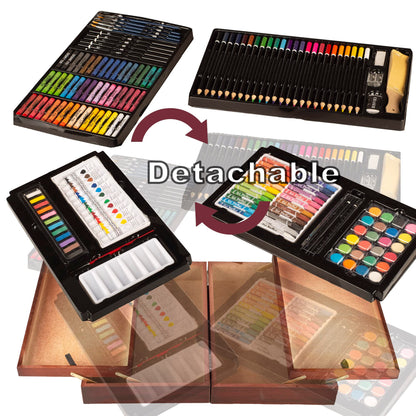 KINSPORY 168 PCS Art Set for Kids, Deluxe Coloring Drawing Art Supplies Case Gift for Teens Boys Girls 4 5 6 7 8 9 10 11 12