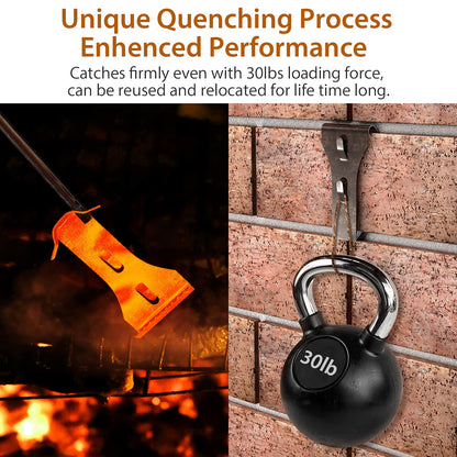 Brick Hook Clips for Hanging Outdoors, Brick Hangers for Brick Wall Hanging No Drill and Nails, Heavy Duty Brick Siding Clips Wall Hangers Fits Standard Brick 2-1/4" to 2-3/8" in Height (24, Standard)