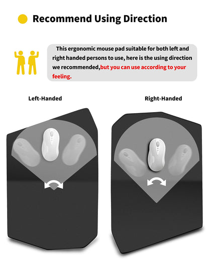 SOUNDANCE Ergonomic Mouse Pad with Wrist Rest Memory Foam Support, Black