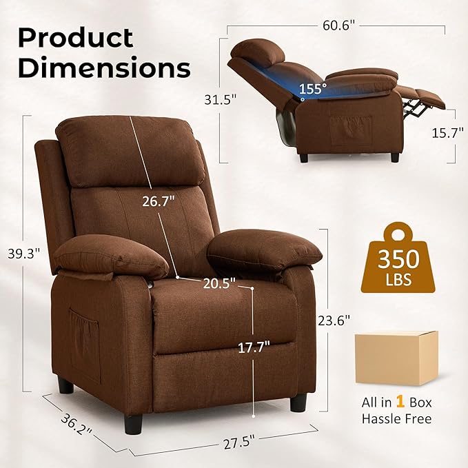 Korser Recliner Chair, Reading Chair