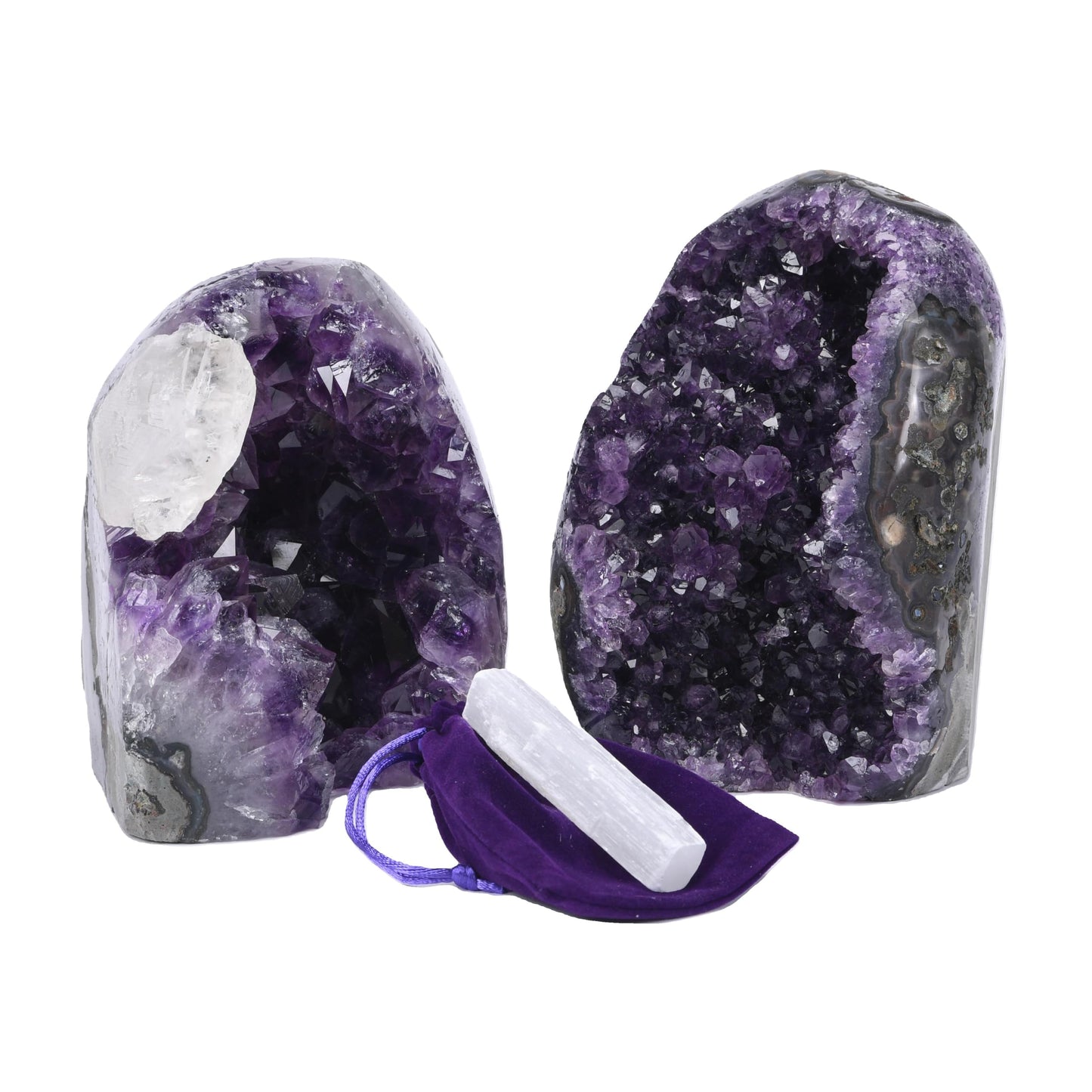 Extreme Rocks & Fossils Premium Amethyst Geode Stone Cluster [6 to 7 lb.] - Each Piece is Unique & Natural - Real Raw Healing Crystal Rock from Uruguay - Deep Purple Decoration